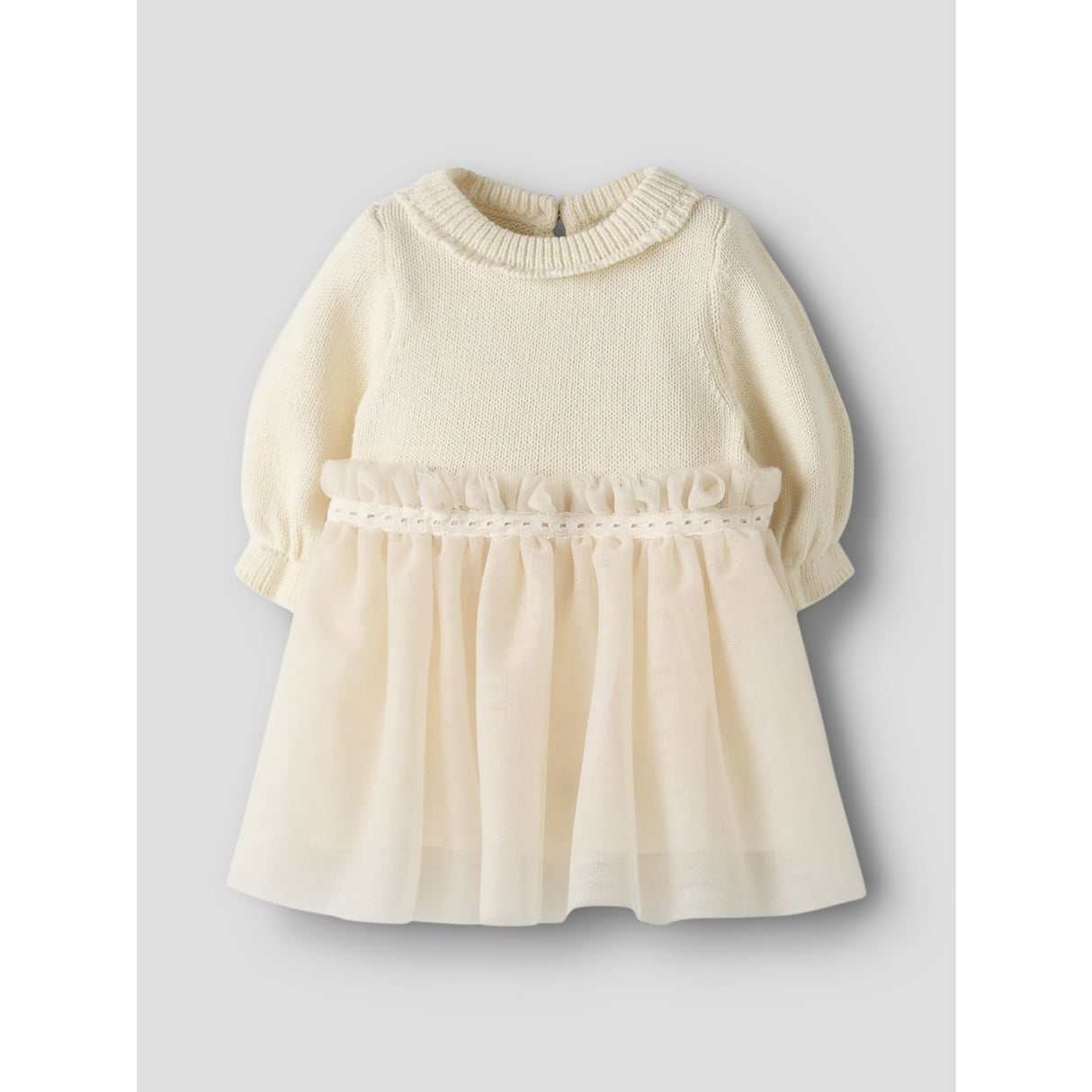 Lil'Atelier Pistachio Shell Nbfsarina Ls Strikk Body Kjole Lil