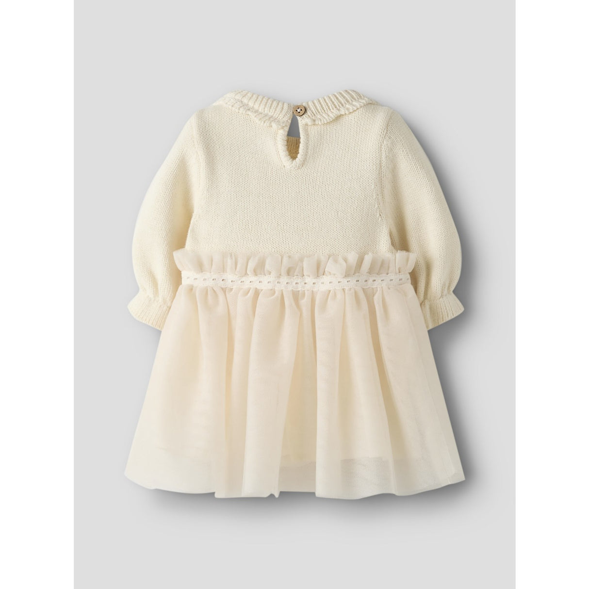 Lil'Atelier Pistachio Shell Nbfsarina Ls Strikk Body Kjole Lil