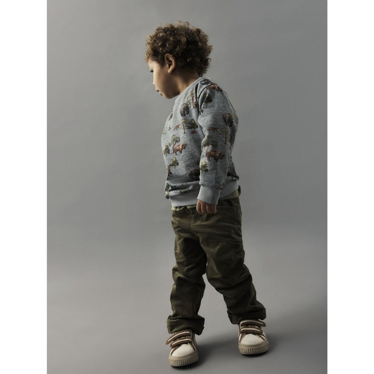 Name It Grey Melange Nmmolin Ls Nreg Sweat Bru Box