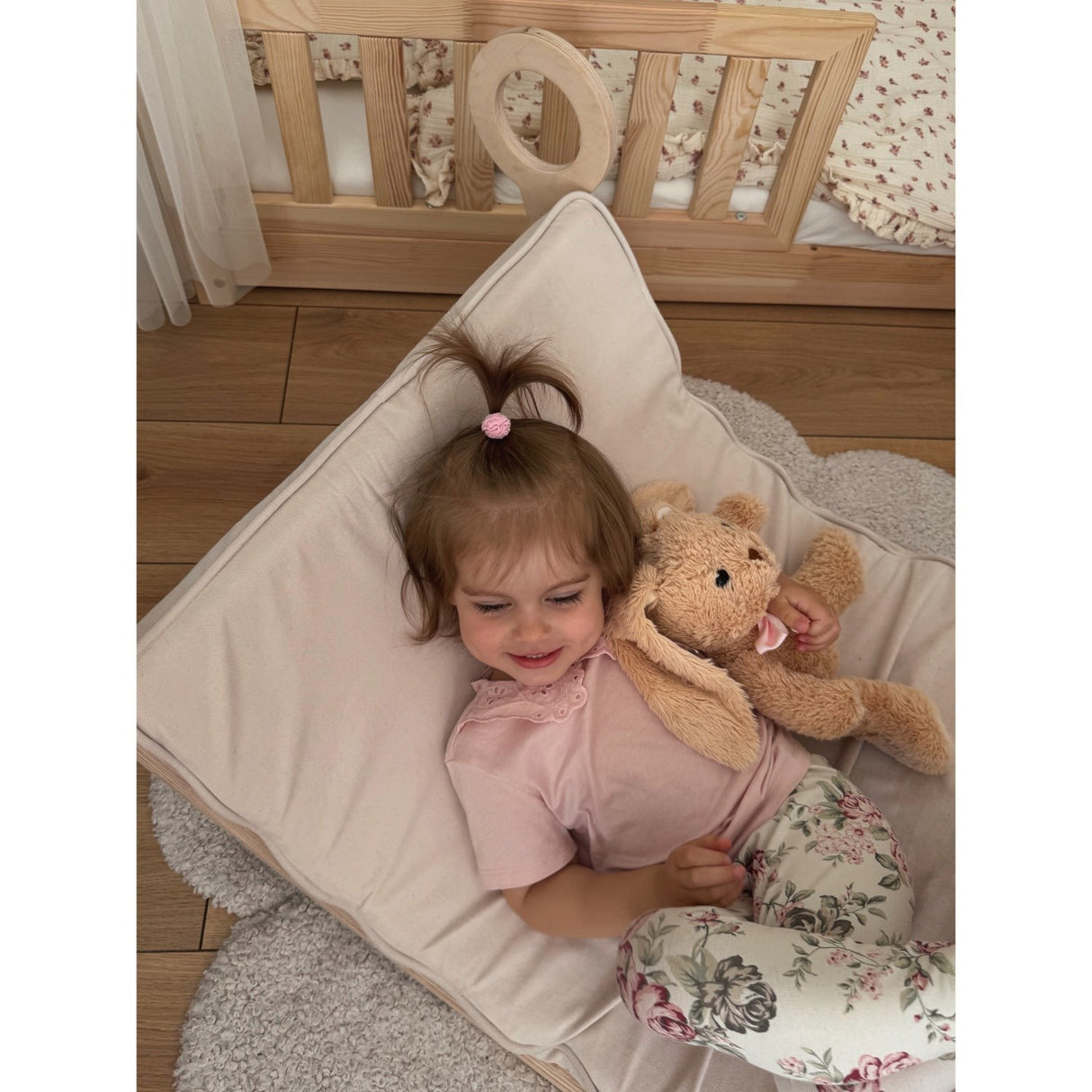 Woobiboo Natural Montessori Rocker Med Beige Madras L