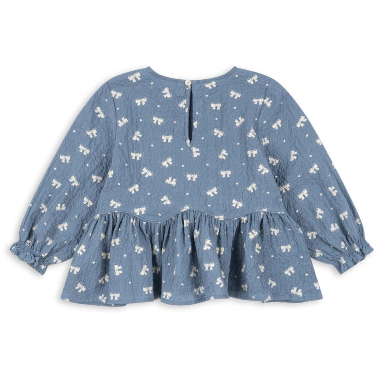 Konges Sløjd Boucle Blue Vida Bluse GOTS