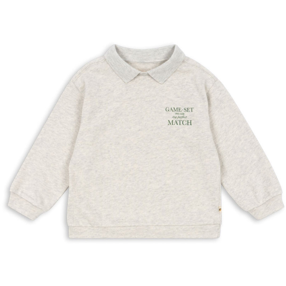 Konges Sløjd Off White Melange Spotty Ls Polo GOTS