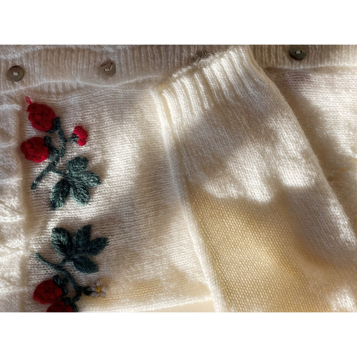 Konges Sløjd Bright White Minia Frill Cardigan