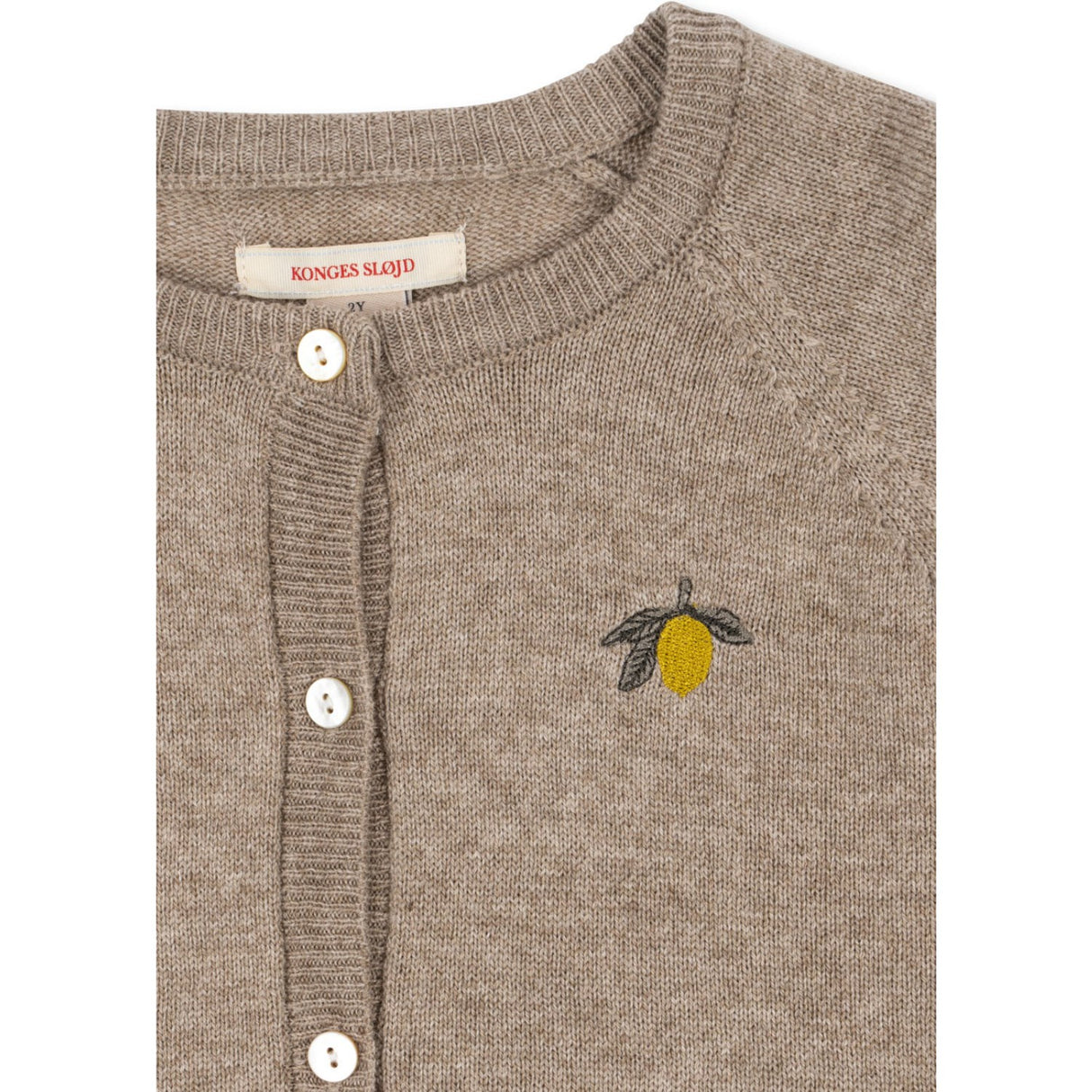 Konges Sløjd Light Brown Mattou Strikk Cardigan