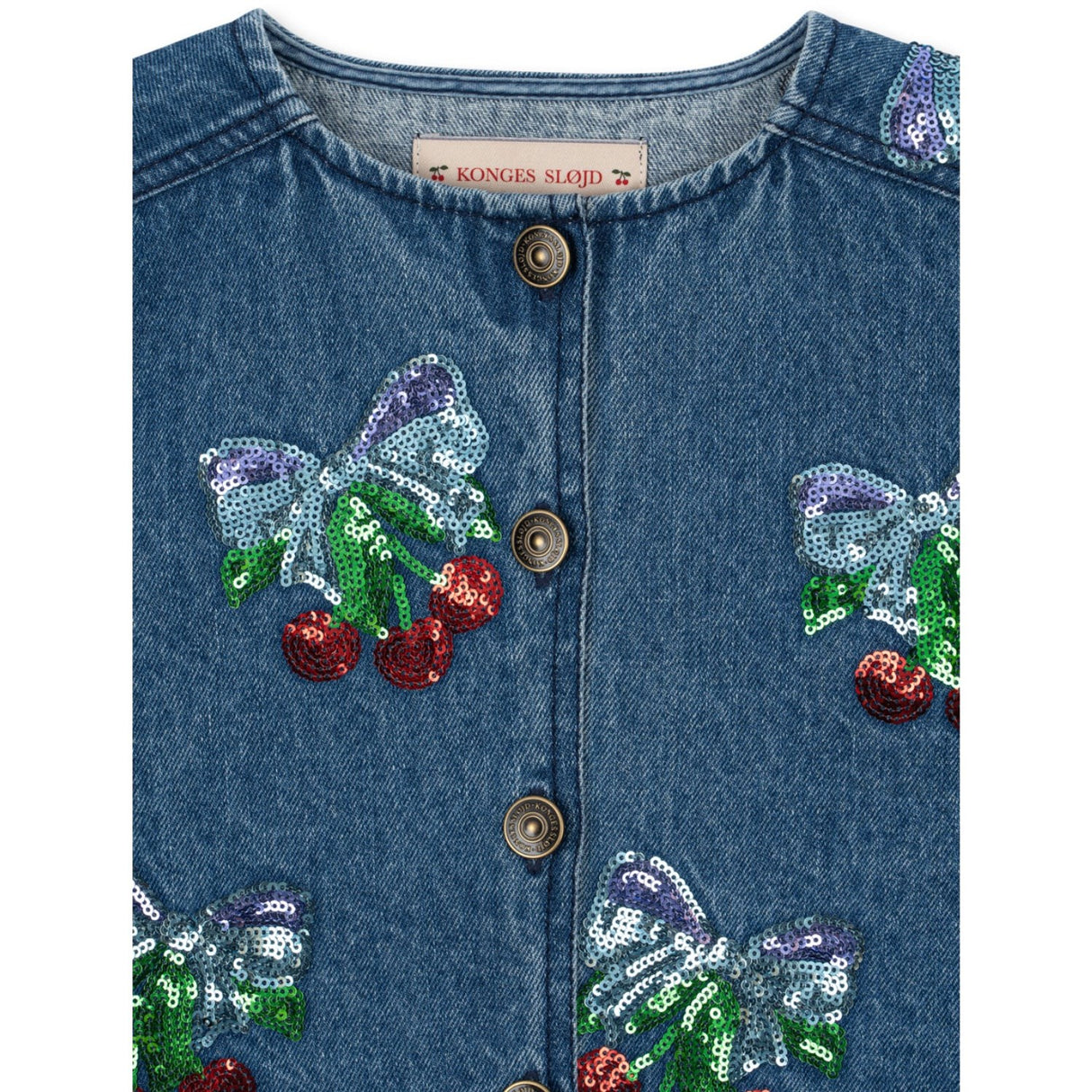 Konges Sløjd Amarena Sequin Magot Paljet Denim Jakke GOTS