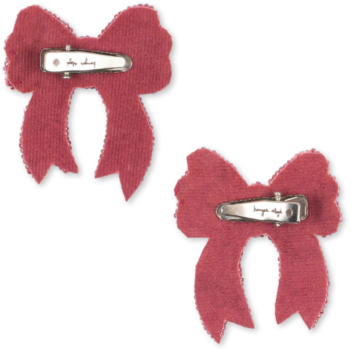 Konges Sløjd Rapture Rose 2 Pakke Paljet Bue Hair Clip