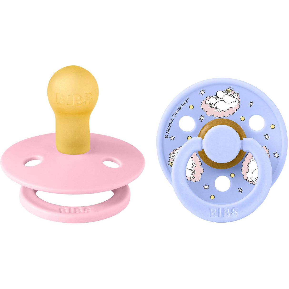 Bibs X Moomin Baby Pink Mix Smokk Colour 2-Pakning Dreaming Latex