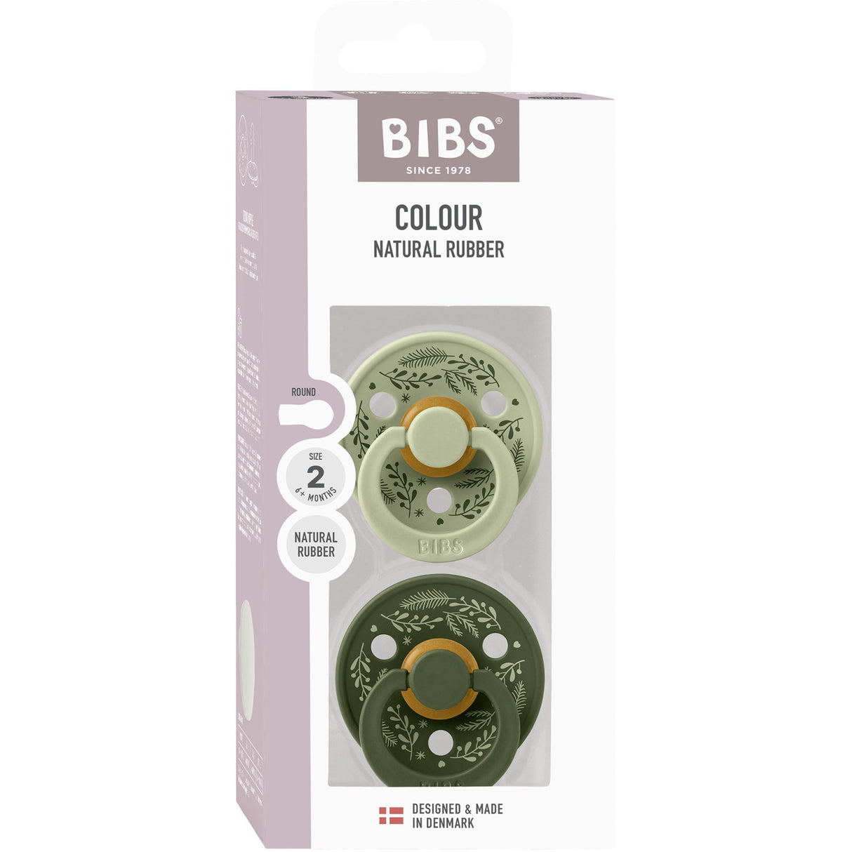 Bibs Sage/Hunter Green Smokk Colour Holiday Leaf 2-Pakning Latex