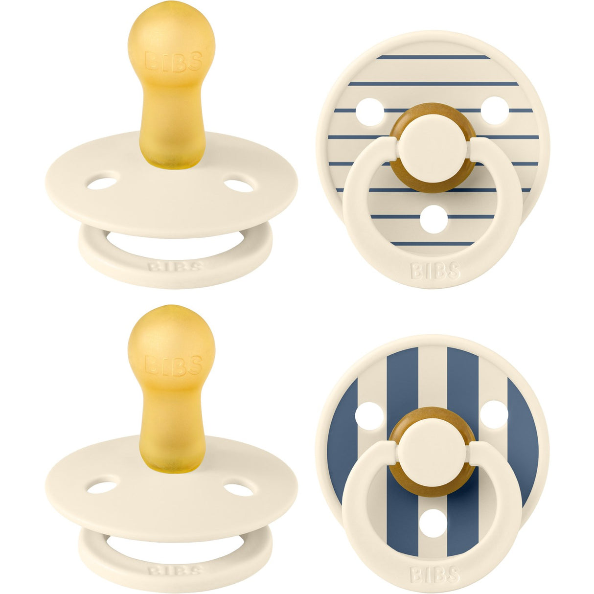 Bibs Pin Ivory Vanilla Mix/Pin Ivory Steel Blue Mix Smokk Studio Colour 4-Pakke Latex