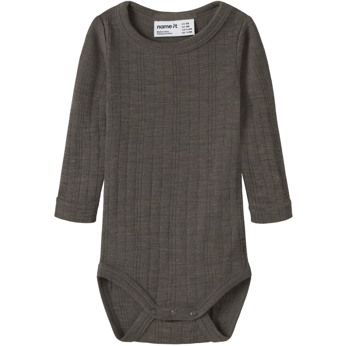 Name It Morel Nbmwang Ull Needle Ls Body Solid Noos