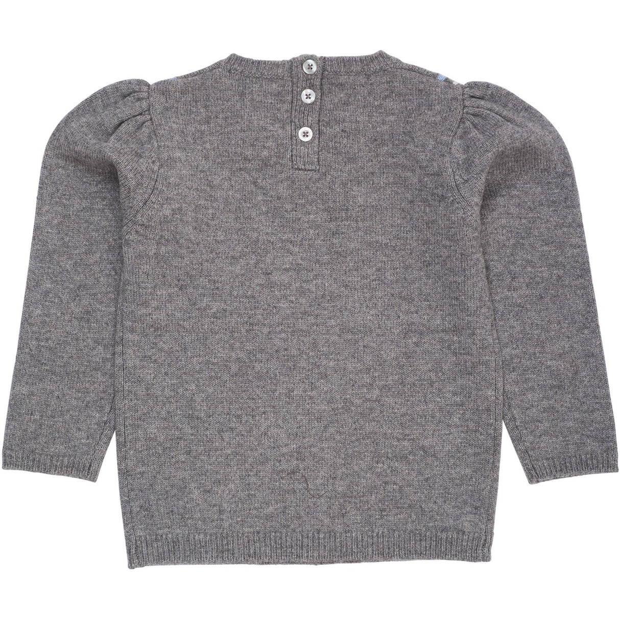 COPENHAGEN COLORS Dk Grey/Blue Comb. Cashmere Bluse W. Halsbånd Deco