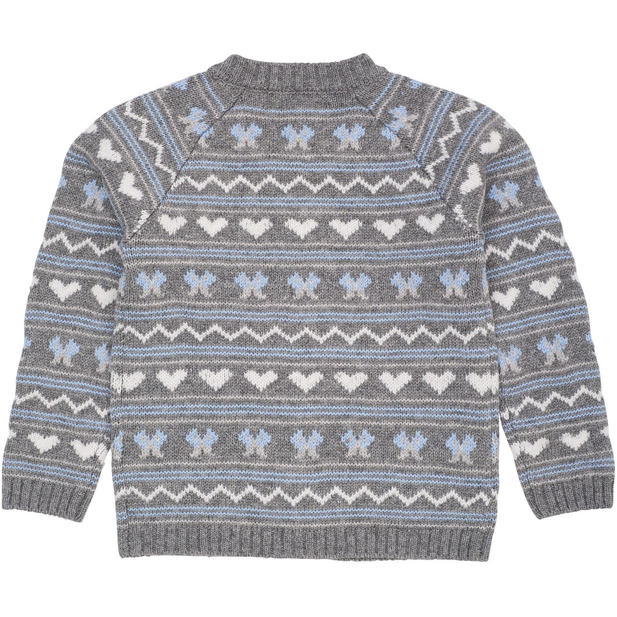 COPENHAGEN COLORS Dk Grey Comb Cashmere Pattern Cardigan