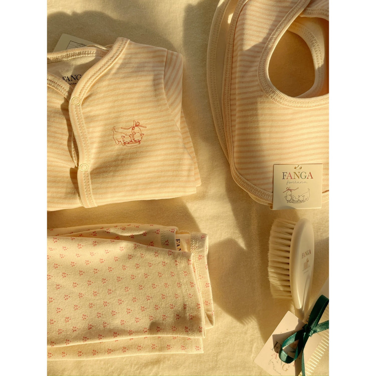 Konges Sløjd Fanga Blush Mix Fio Stripe 2 Pakke Hakesmekke OCS