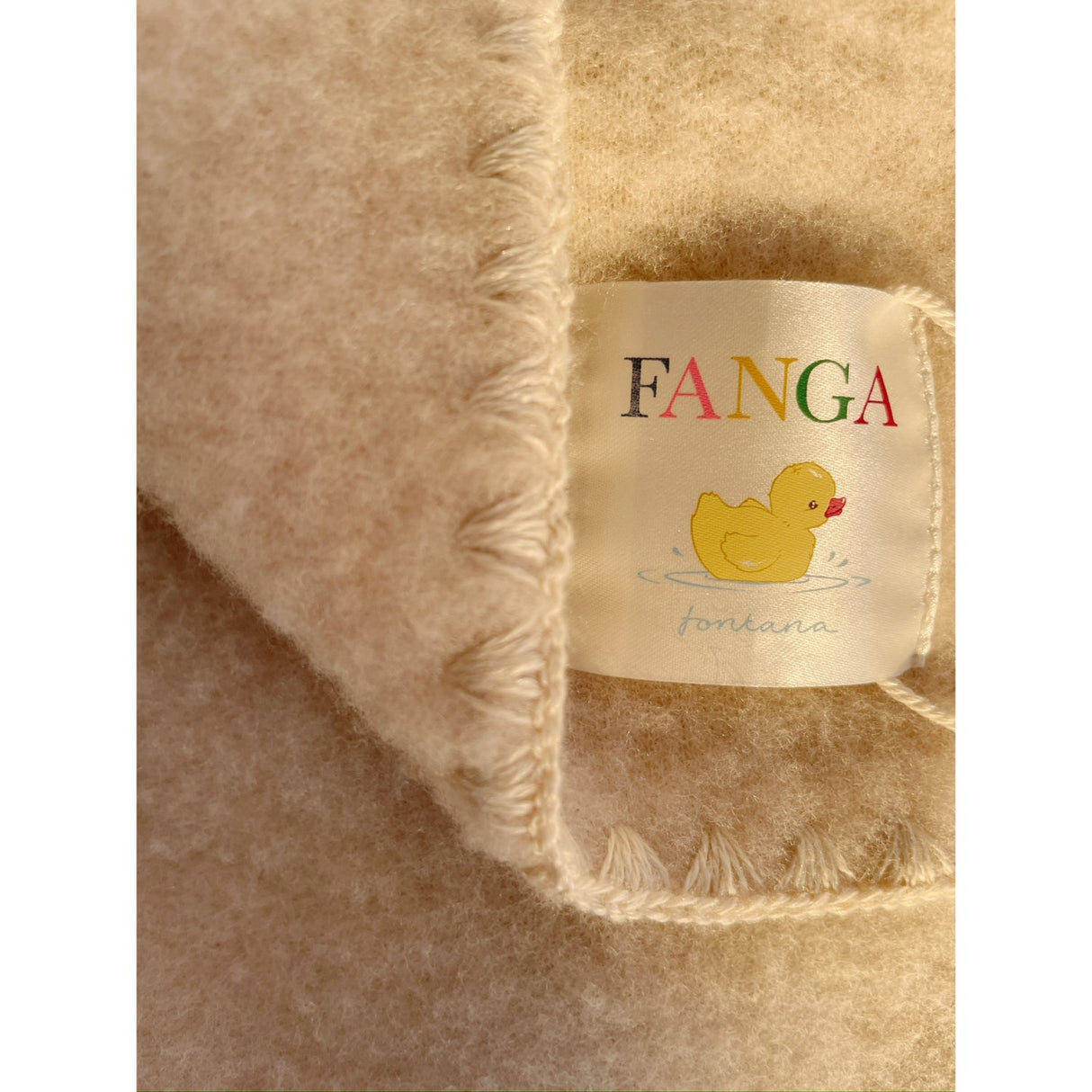 Konges Sløjd Fanga Oatmeal Melange Erba Ull Fleece Baby Teppe
