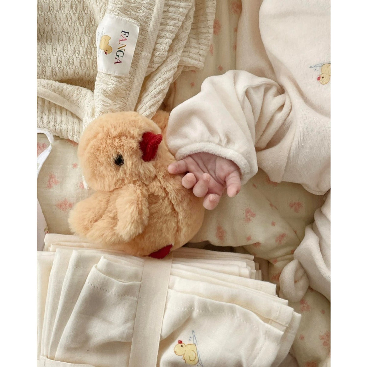 Konges Sløjd Fanga Antique White Nuvoli 10 Pakke Muslin Cloth GOTS