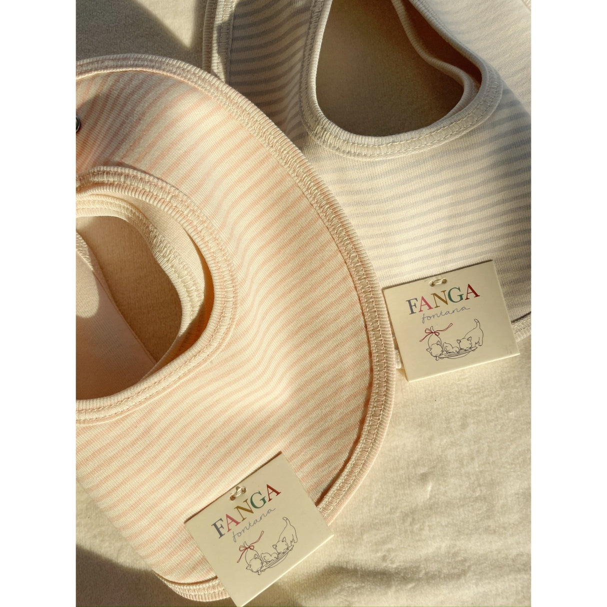 Konges Sløjd Fanga Blush Mix Fio Stripe 2 Pakke Hakesmekke OCS