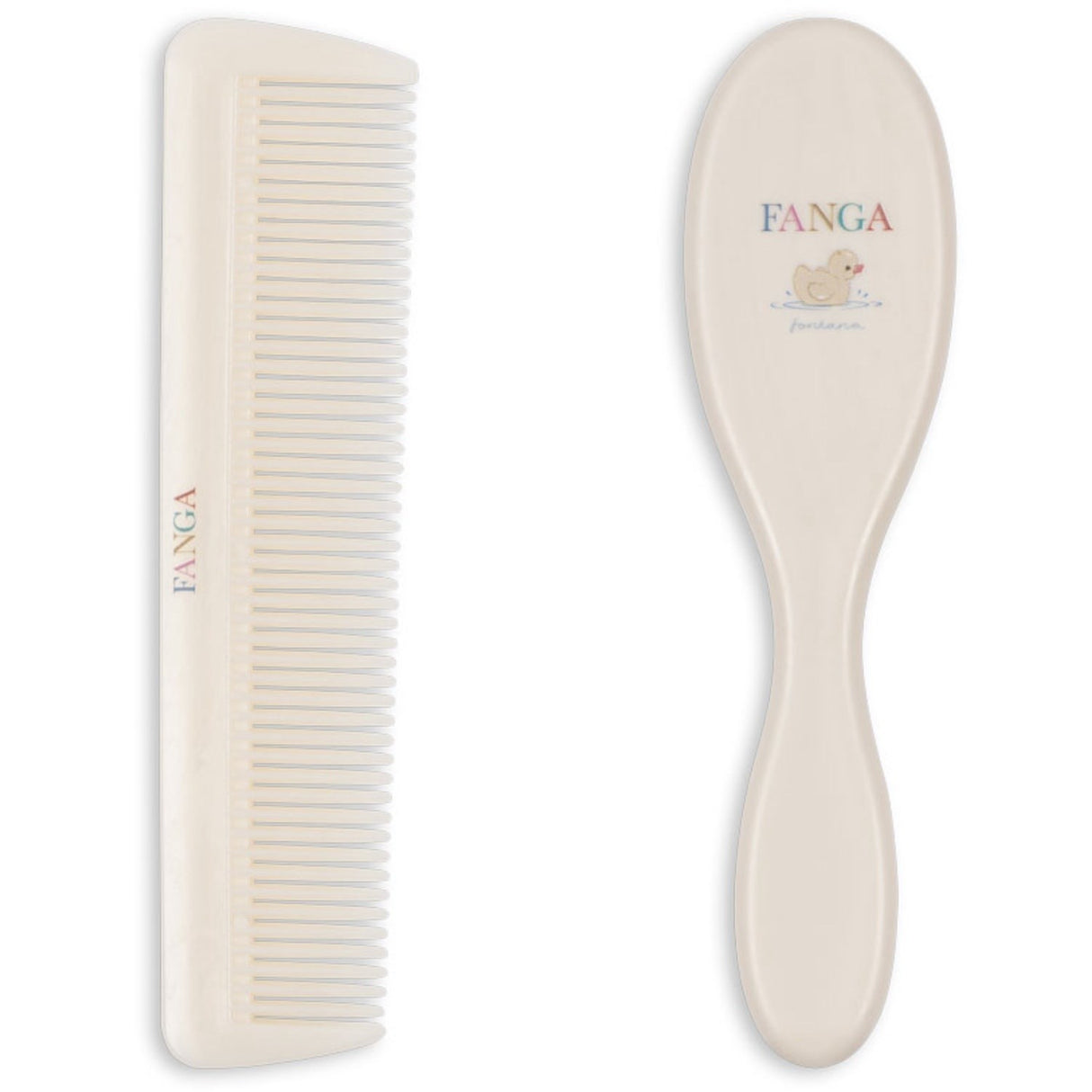 Konges Sløjd Fanga Beige Baby Hairbrush Sett