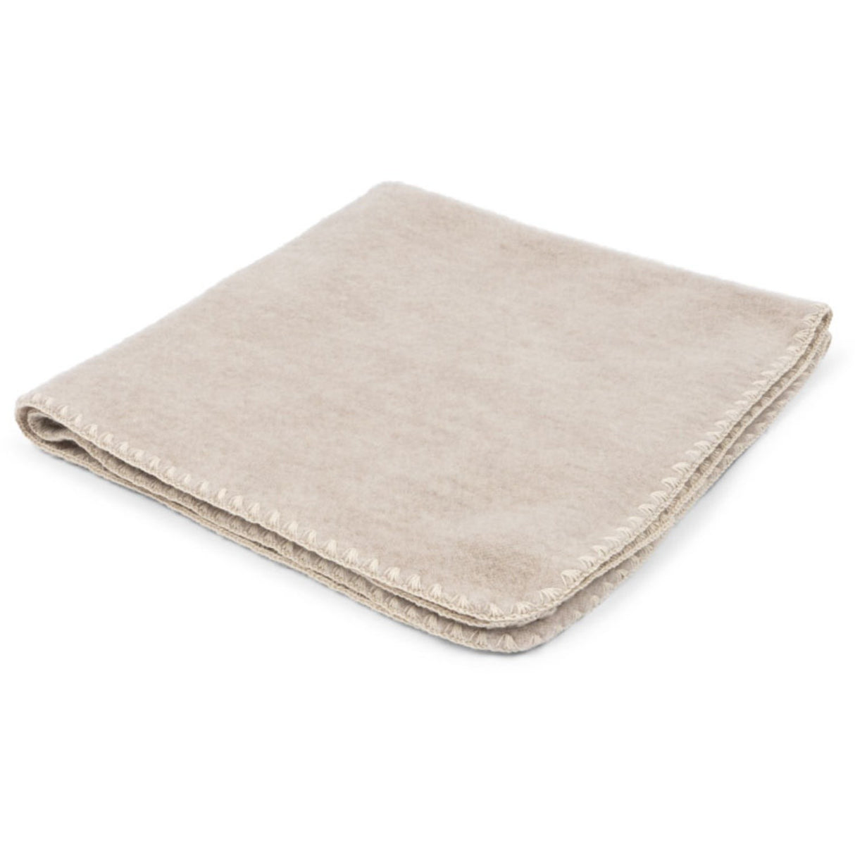 Konges Sløjd Fanga Oatmeal Melange Erba Ull Fleece Baby Teppe