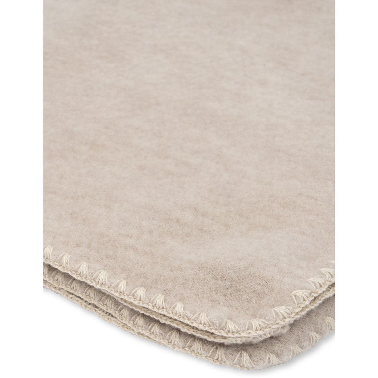 Konges Sløjd Fanga Oatmeal Melange Erba Ull Fleece Baby Teppe