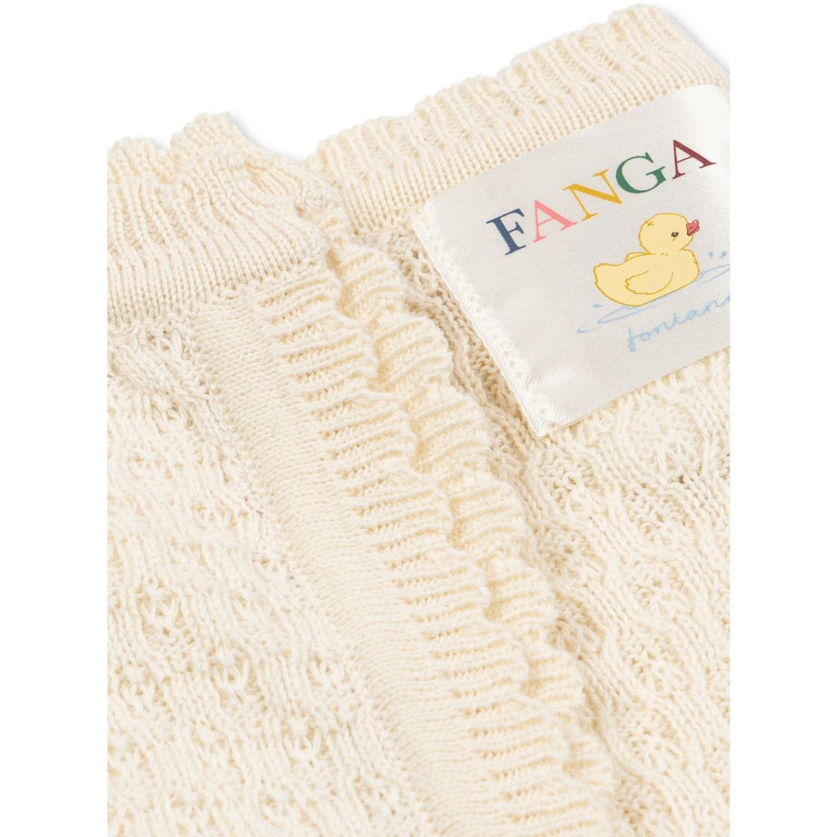 Konges Sløjd Fanga Antique White Venti Pointelle Teppe GOTS