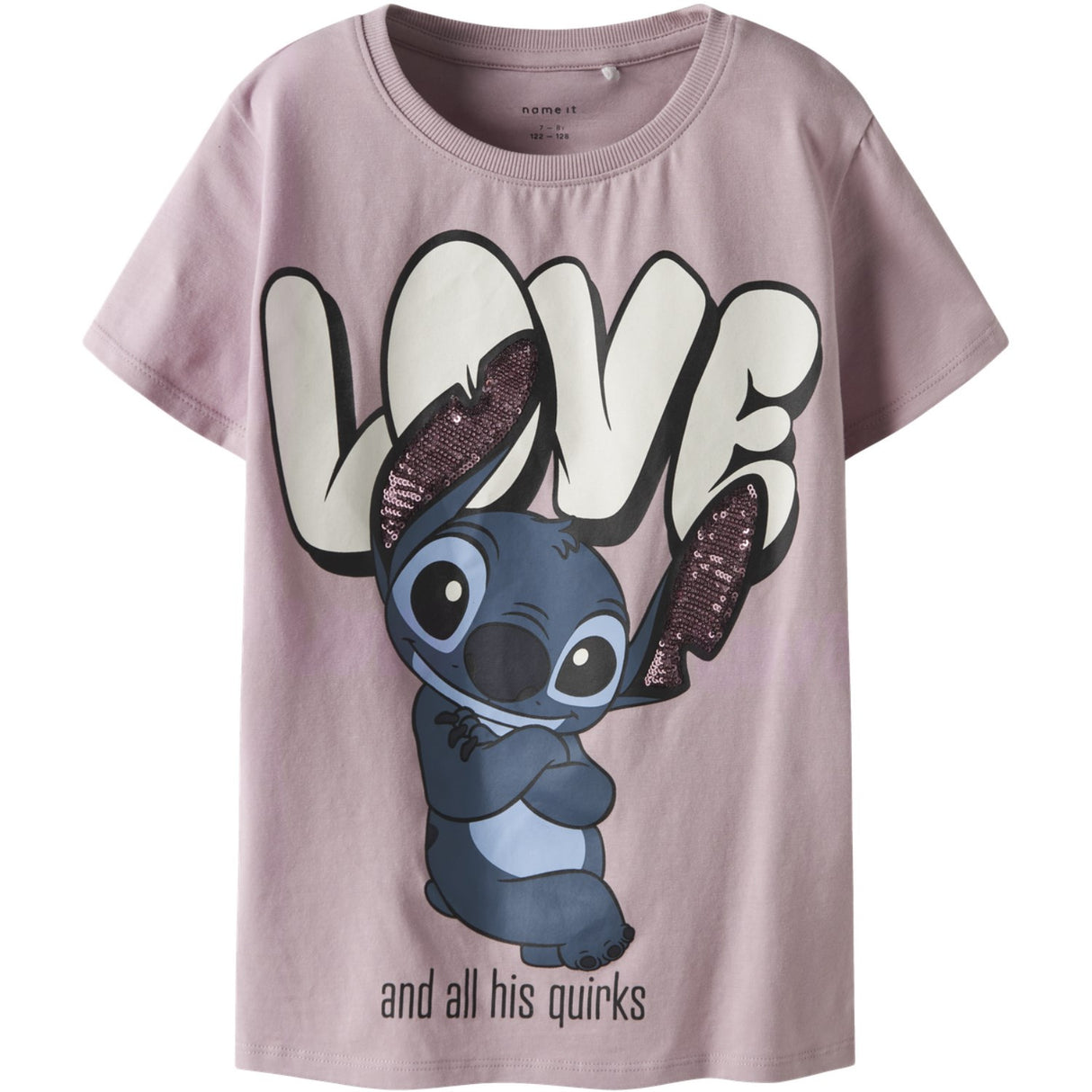 Name It Keepsake Lilac Nkfodina Stitch Ss Nreg Topp Box Wdi