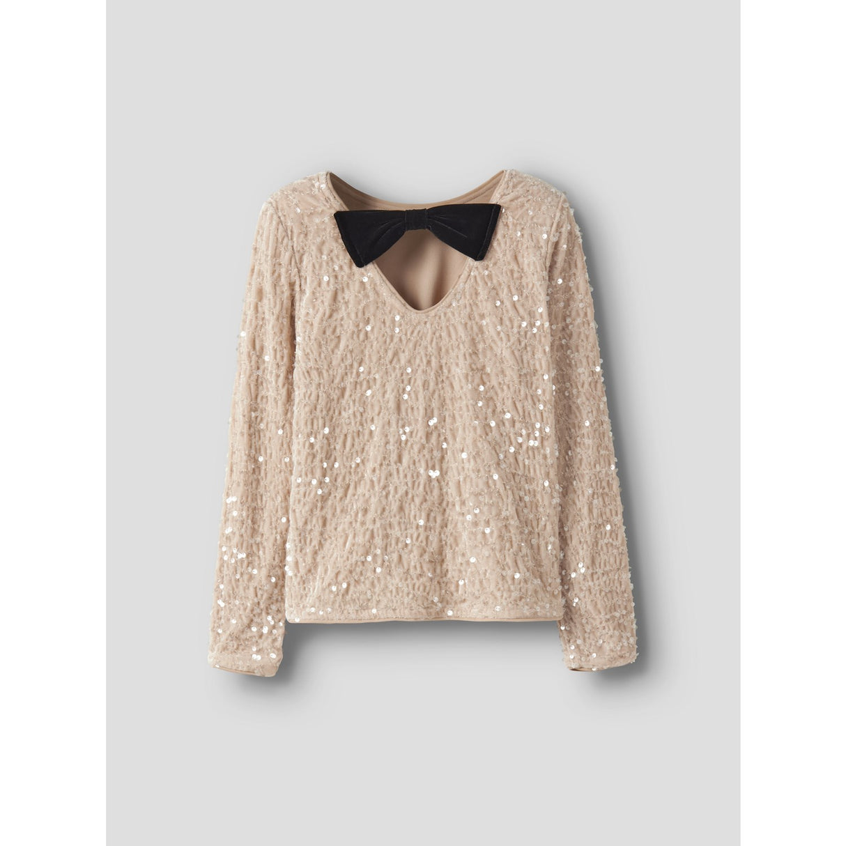 Name It Jet Stream Black Bow Nkfrusitta Ls Bue Bluse