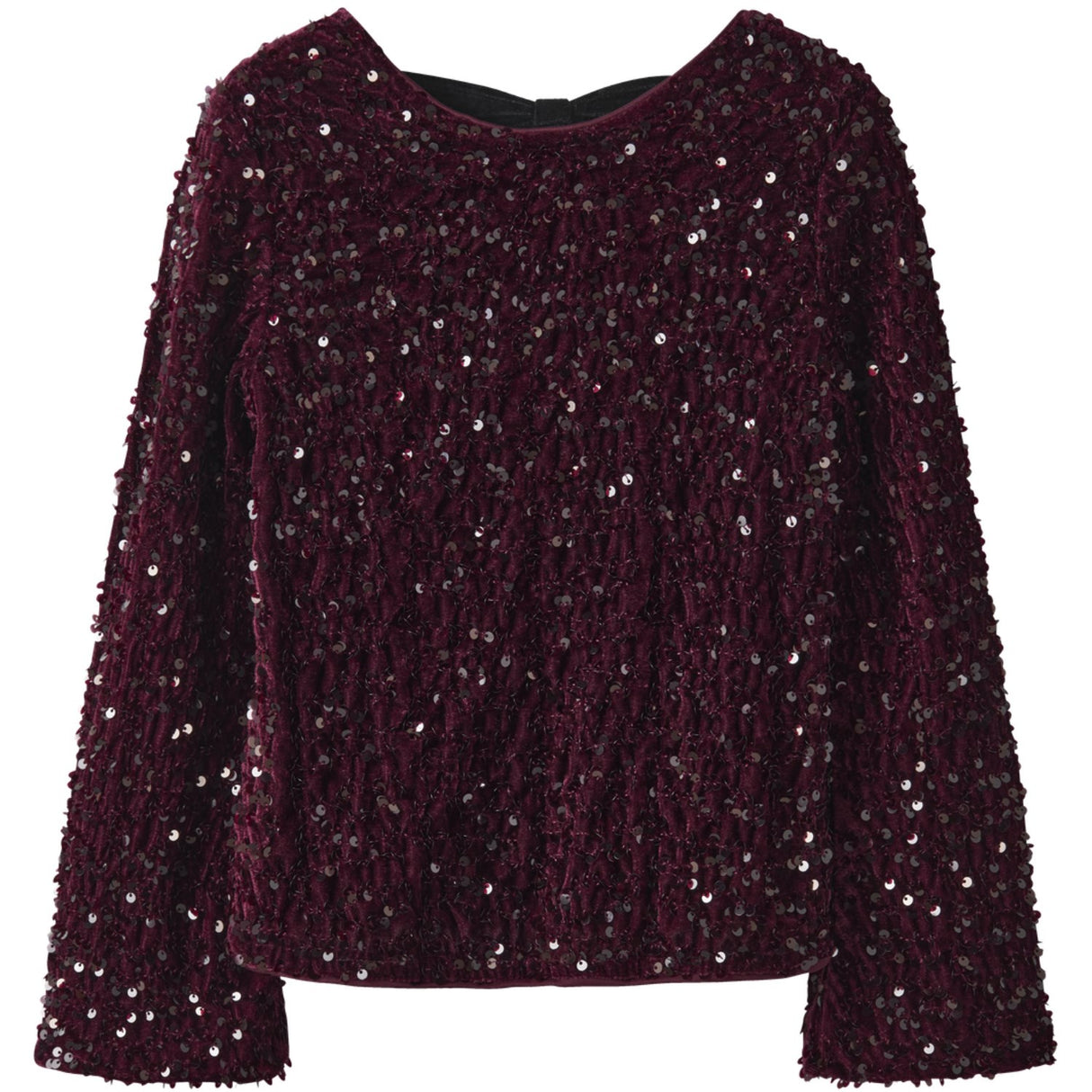 Name It Burgundy Black Bow Nkfrusitta Ls Bue Bluse