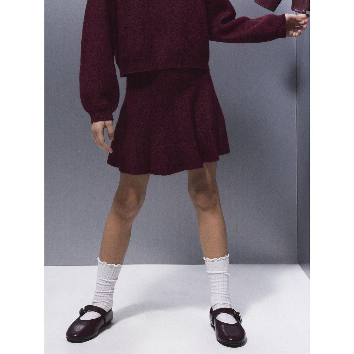 Name It Burgundy Nkfsonia Strikk Skjørt