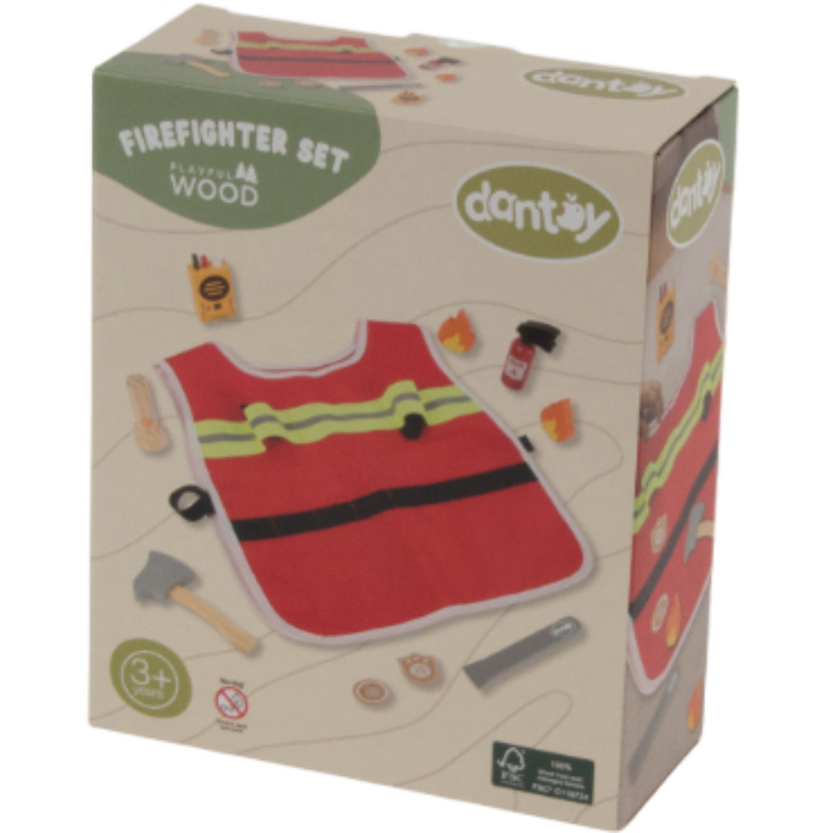 Dantoy Brandmand Sett Tre I Gaveeske 10 Dele