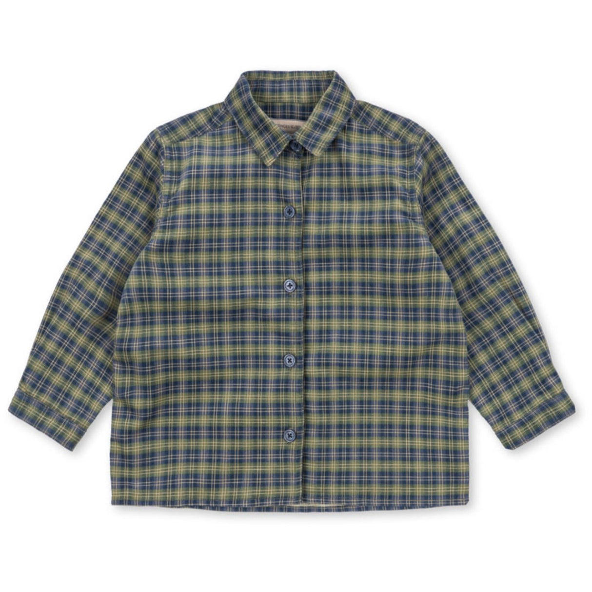 Konges Sløjd Laurel Blue Check Cara Ls Skjorte GOTS