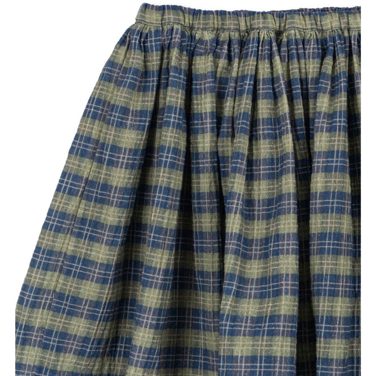 Konges Sløjd Laurel Blue Check Terre Skjørt GOTS