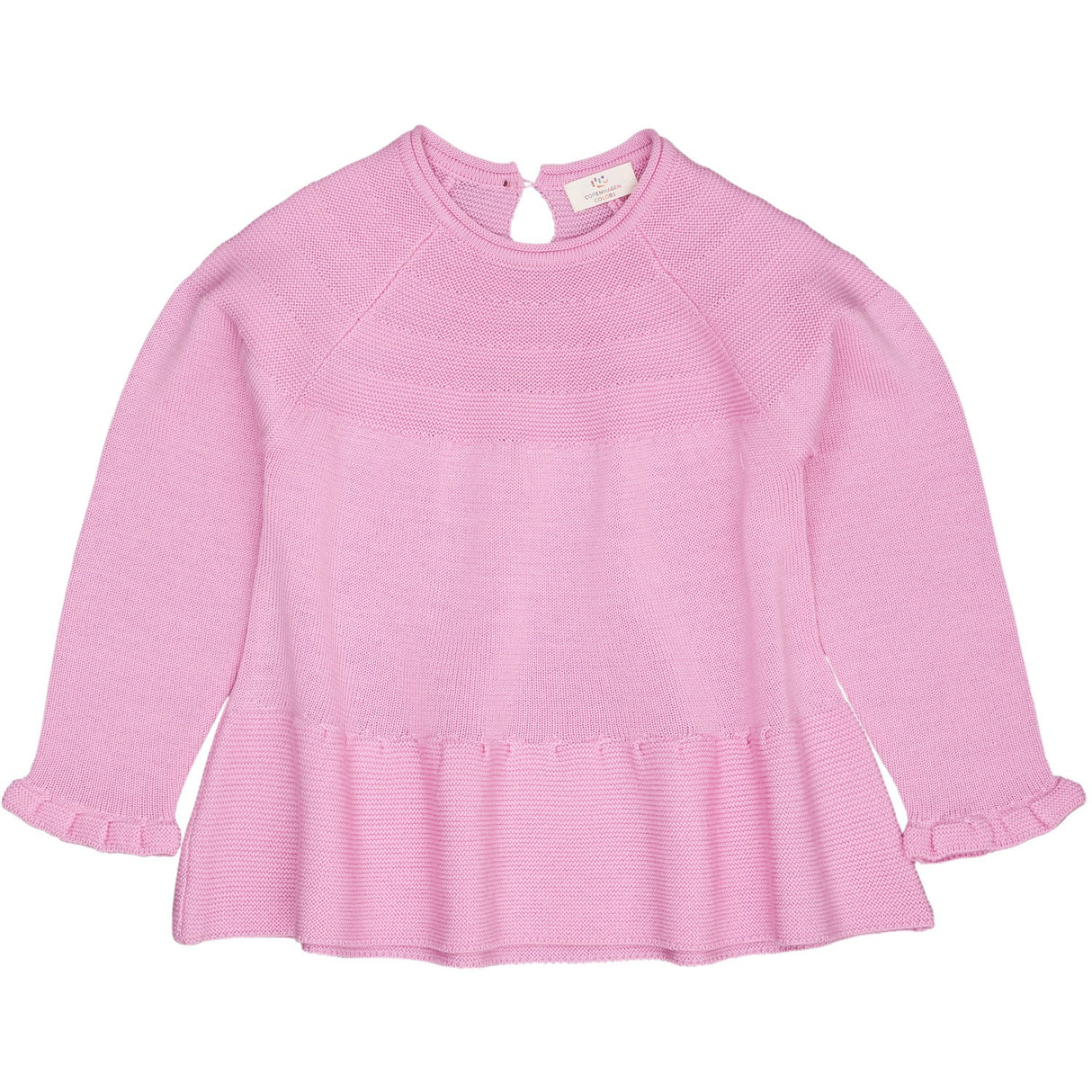 COPENHAGEN COLORS Syringa Merino Strikk Bluse Med Frill