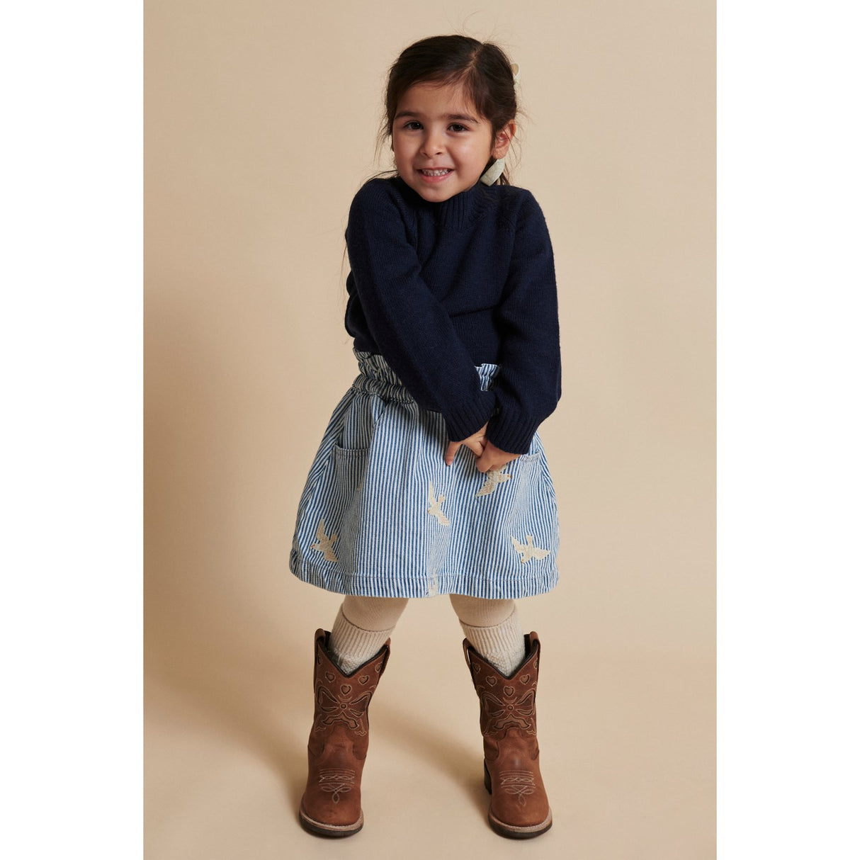 COPENHAGEN COLORS Navy Pull Over W Skilpadde Neck