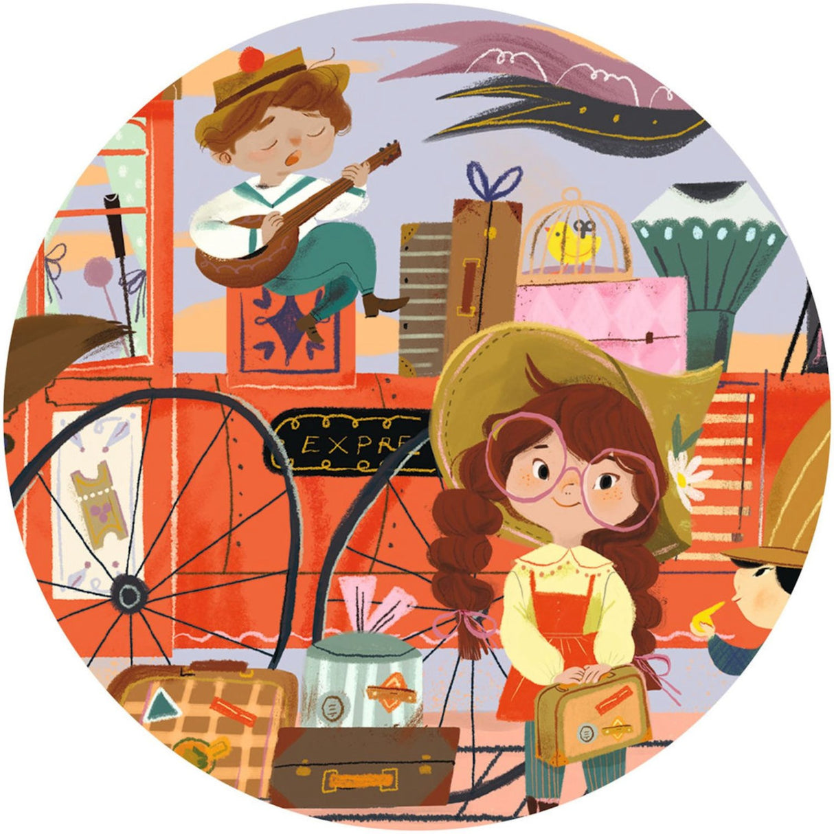 Djeco Silhouette Puslespill, Mias reise - 36 brikker