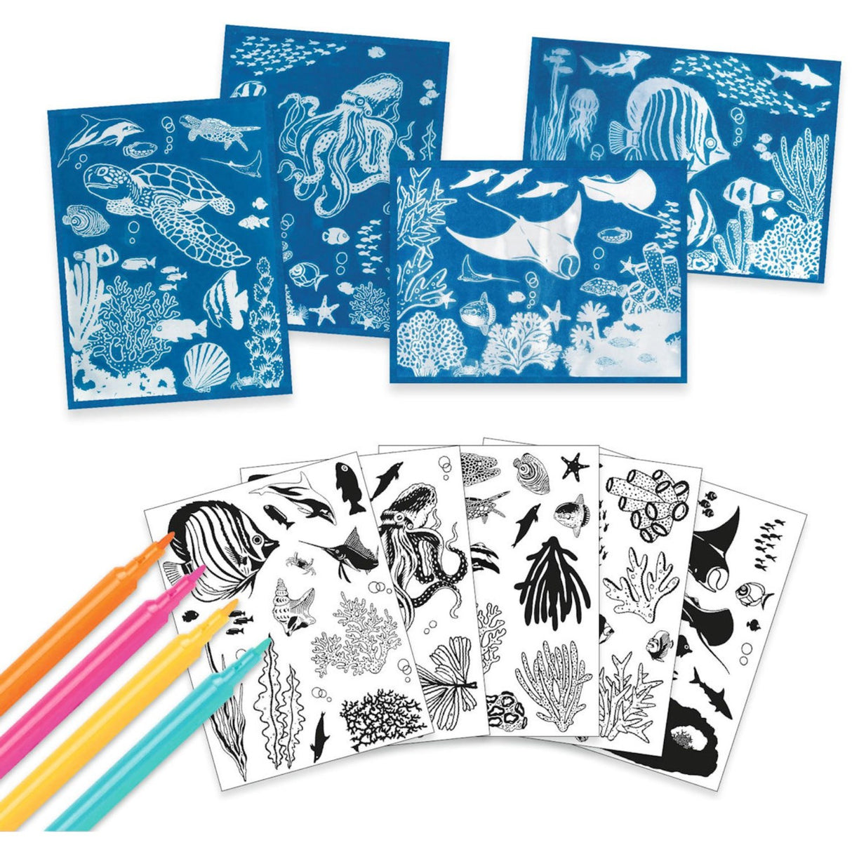 Djeco cyanotype/lett trykk, sjø