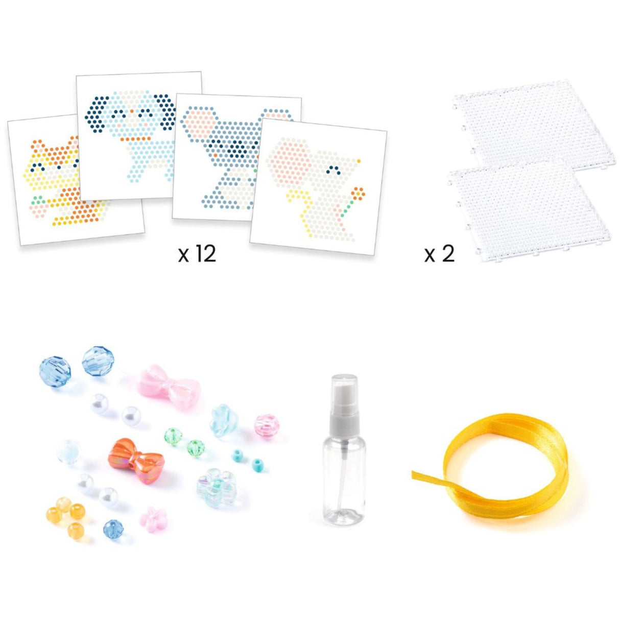 Djeco kreative vannperler, lodne venner