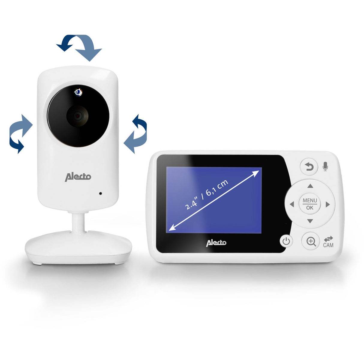 Alecto Video Baby Monitor Med 2,4 Inch Farge Display