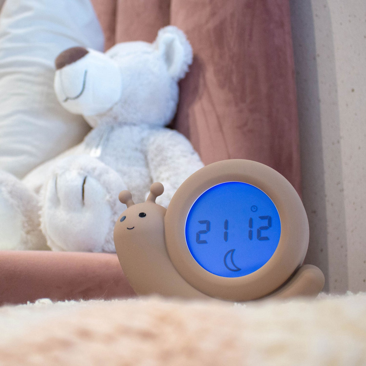 Alecto Beige Sleep Trainer Night Light Og Alarm Clock