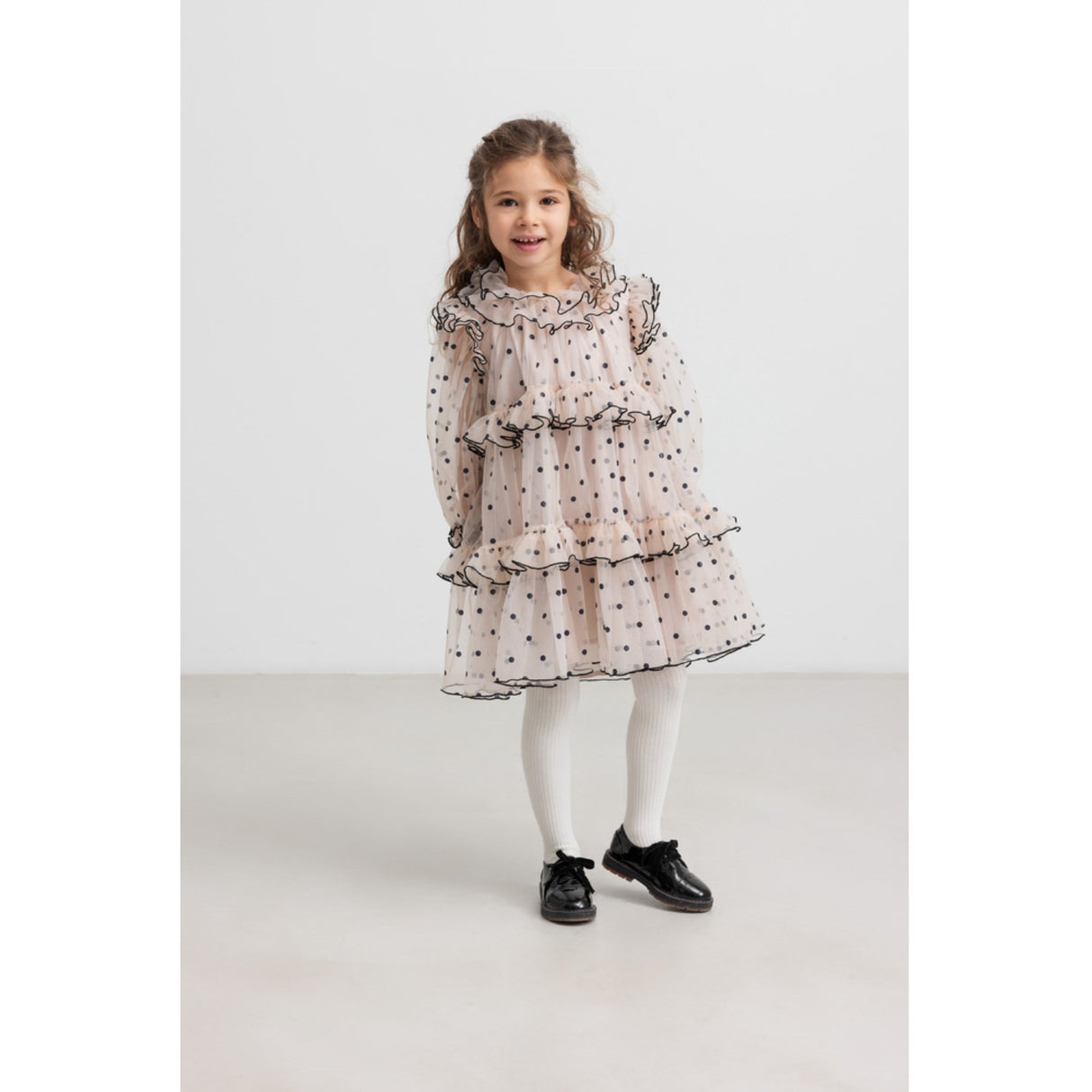 MarMar Tulle Black Dots Dakira LS Kjole