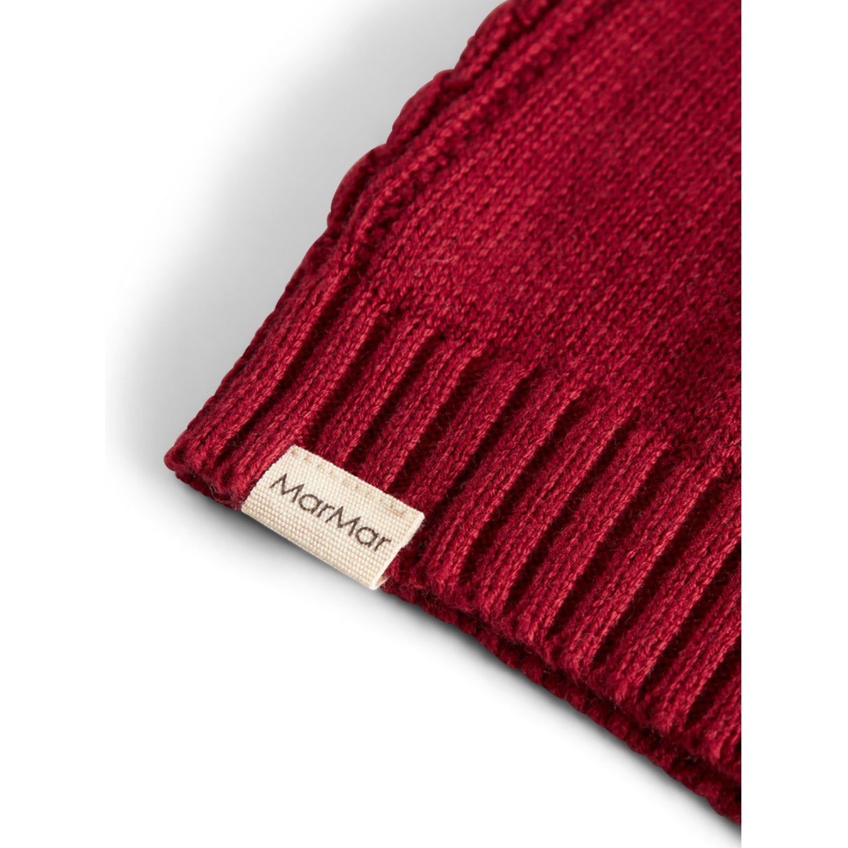 MarMar Cotton Rayon Knit Cable Hibiscus Red Alfen Christmas Lue