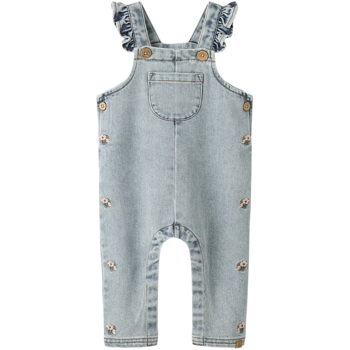 Lil'Atelier Medium Blue Denim Flower Emb Nbfdarlee Loose Dnm Overall 4499-Se Lil