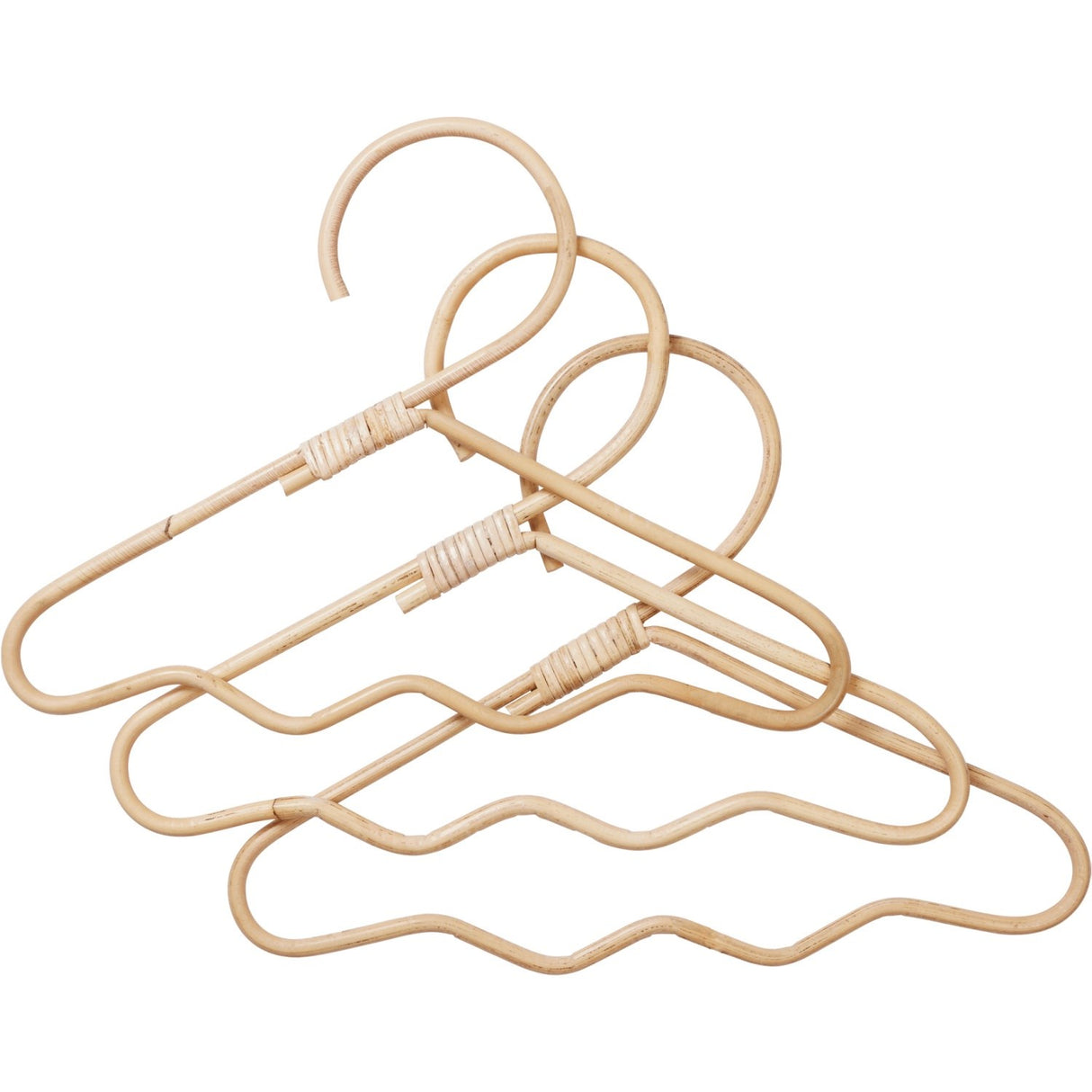 Ferm Living Natural Wavi Clothes Kleshengere 3-Pakning