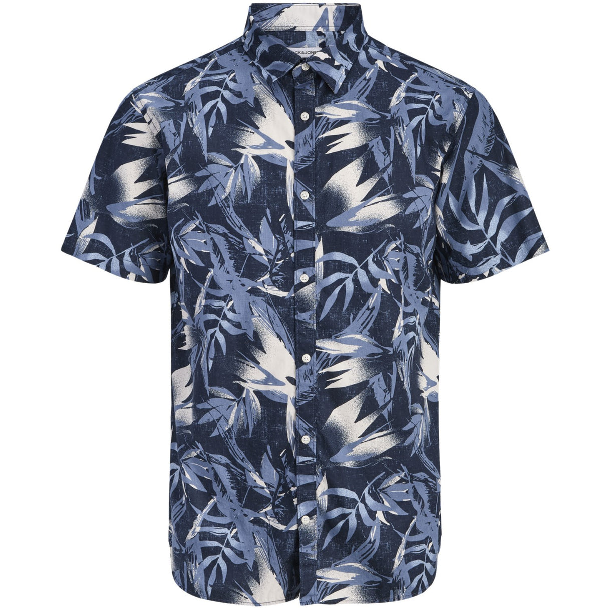 Jack & Jones Junior Navy Blazer Jjhonolulu Aop Skjorte Ss Jnr