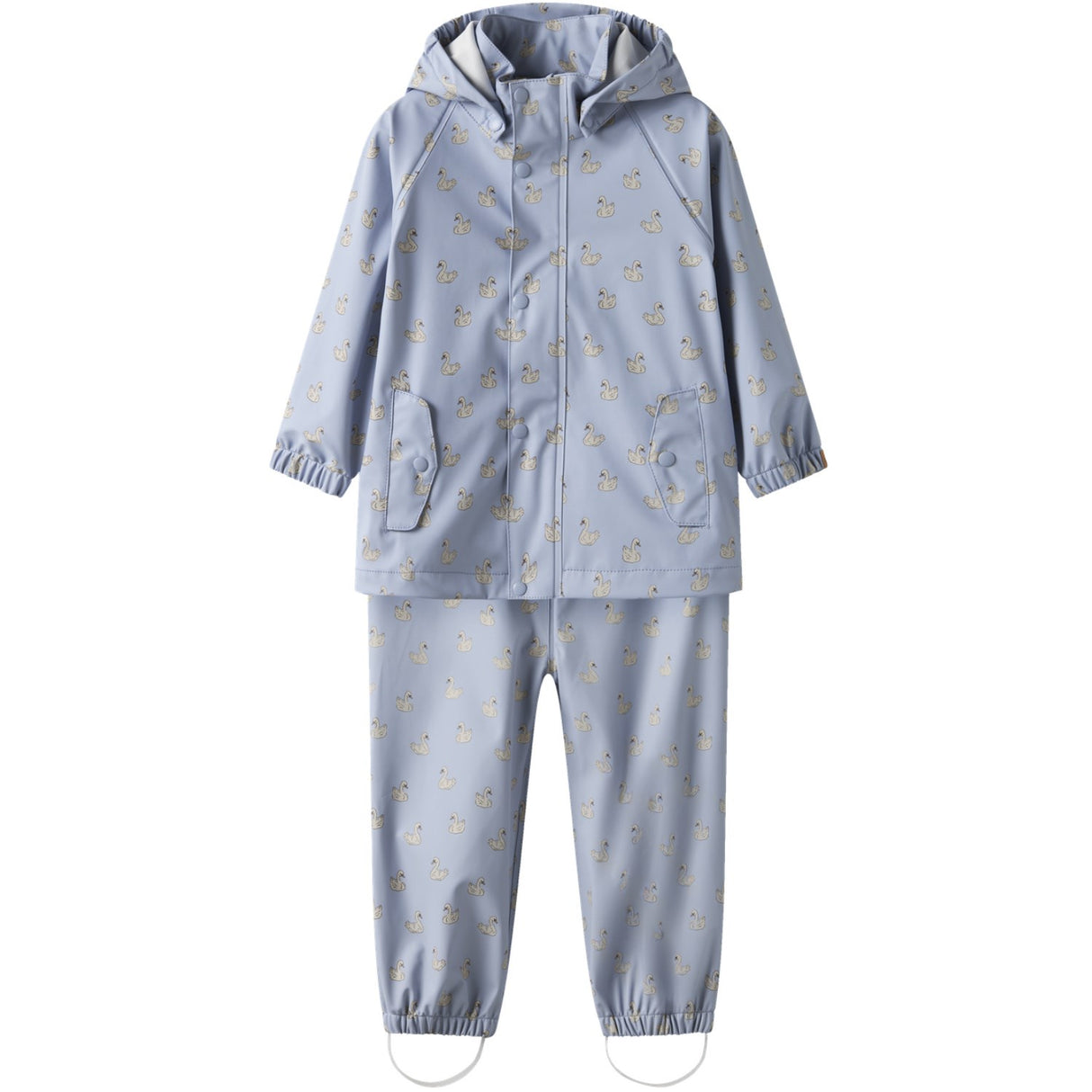 Lil'Atelier Zen Blue Swan Nmfladry10 Rain Sett Aop Fo Lil