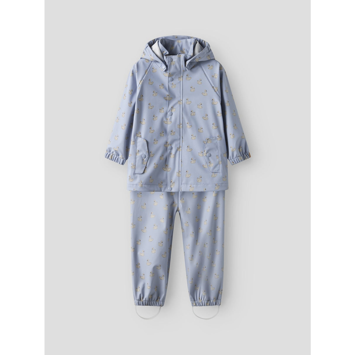 Lil'Atelier Zen Blue Swan Nmfladry10 Rain Sett Aop Fo Lil