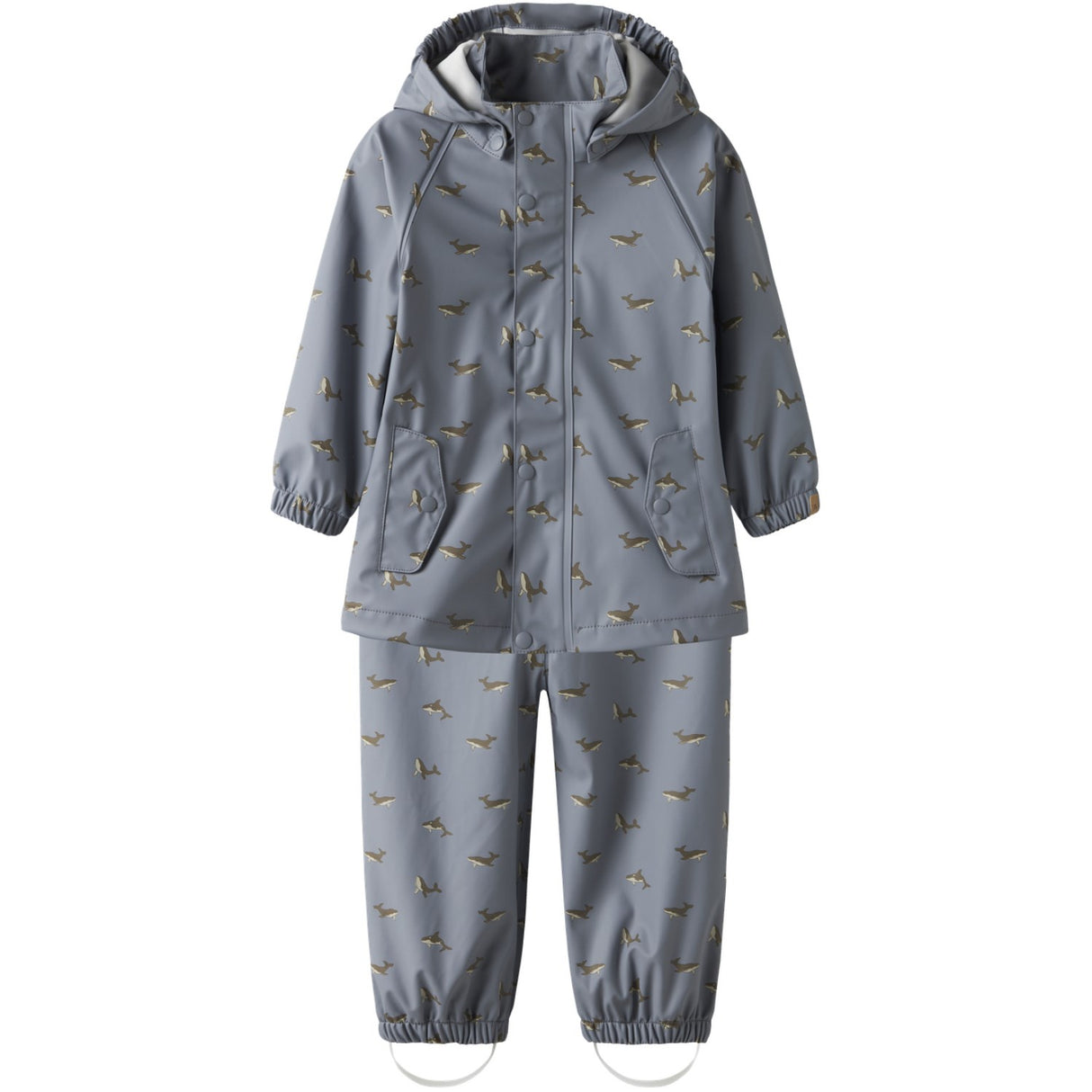 Lil'Atelier Tradewinds Whale Nmmladry10 Rain Sett Aop Fo Lil