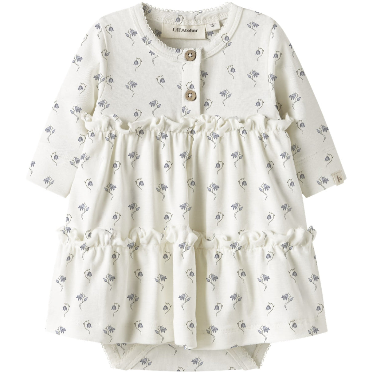 Lil'Atelier Coconut Milk Bell Flower Nbfgayo Sum Ls Body Kjole Lil