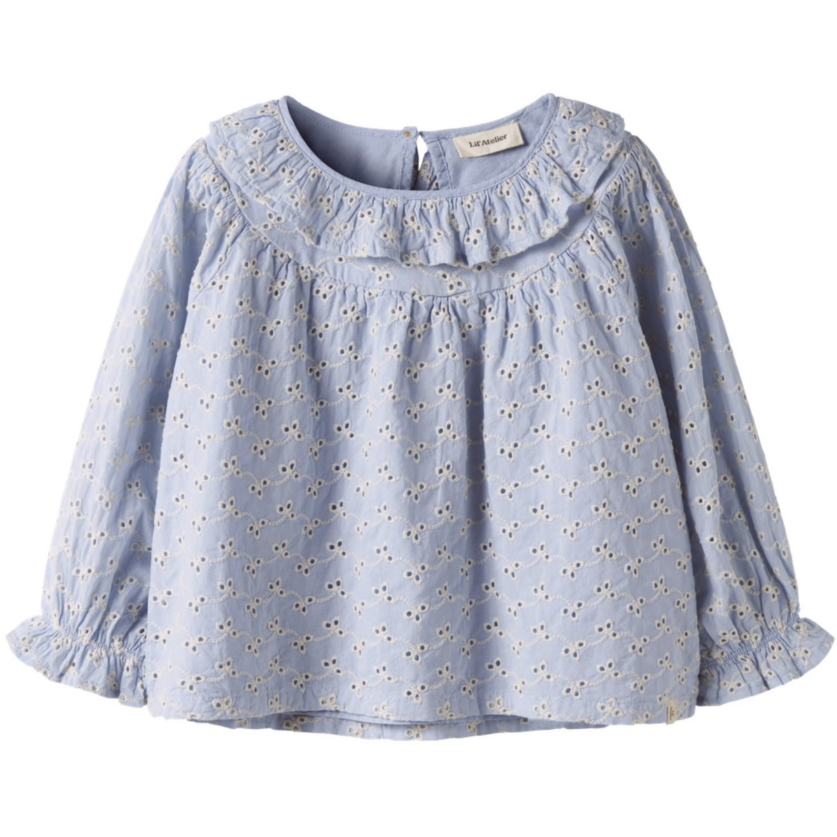 Lil'Atelier Zen Blue Nmftessie Ls Loose Skjorte Lil