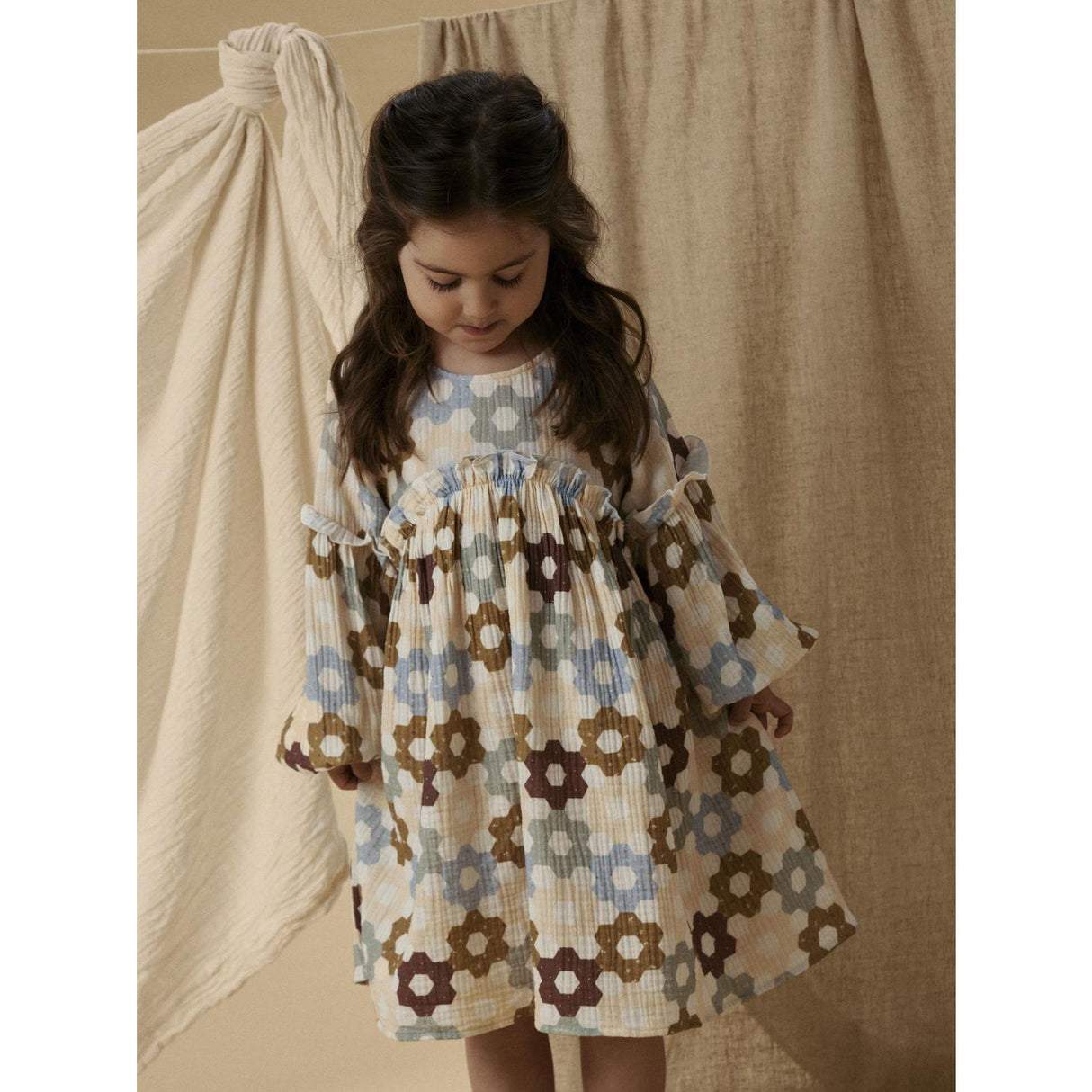 Lil'Atelier Coconut Milk Nmftalia Ls Loose Kjole Lil