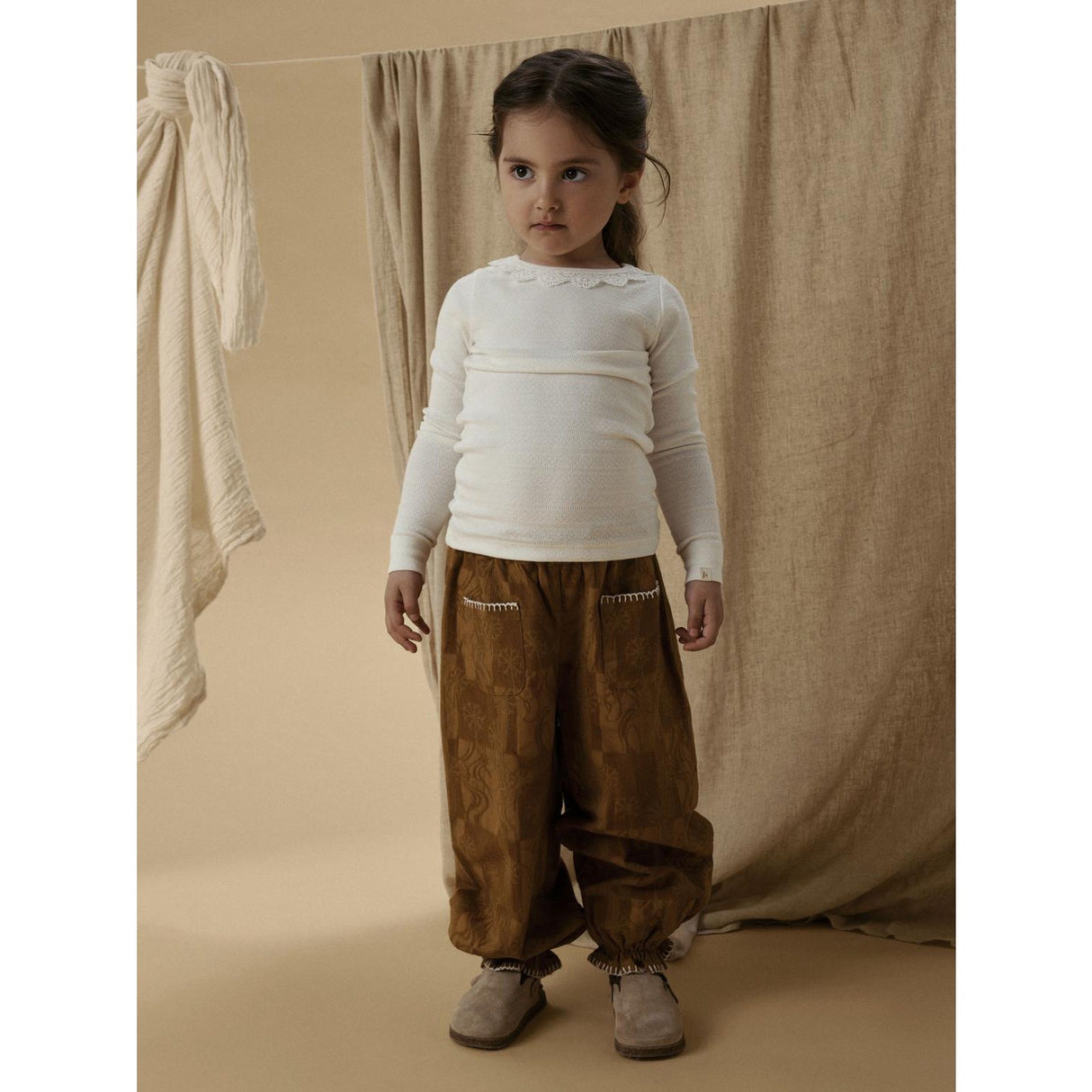 Lil'Atelier Coconut Milk Nmftapia Ls Slim Topp Lil